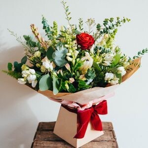 Single Red Rose Mixed Bouquet